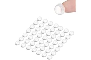BEDROOMS PLUS 50 Clear Soft Close Pads | Small Silicone Rubber Bumper Pads | Self Adhesive Furniture Coaster Feet | Anti Door Slam | Cupboard Door Stoppers