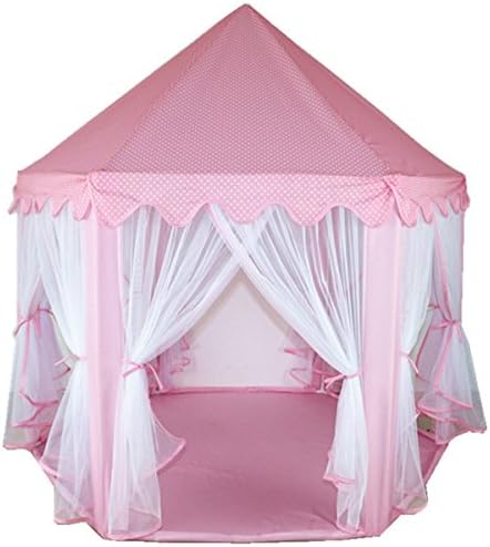 KAILIN Princess/Prince Castle Play Tent Fairy Princess Castle Tent Extra Large Room 55.5''53'' (PINK)