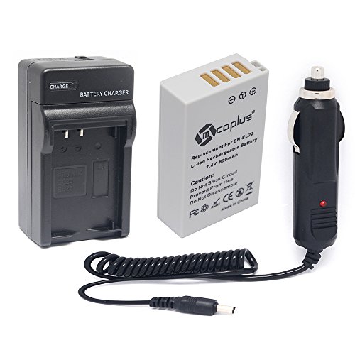Mcoplus 2 Pack de EN-EL22 piles et chargeur de batterie pour appareil photo num rique Nikon 1 J4 1 S2 Mcoplus 2 Pack de EN-EL22 piles et chargeur de batterie pour appareil photo num rique Nikon 1 J4 1 S2
