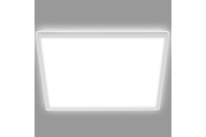 Briloner Leuchten panel LED, lampa sufitowa, lampa sufitowa, z efektem podświetlenia, 22 W, 3000 lumenów, 4000 kelwinów, biała, kwadratowa, 42 x 42 cm, W, 42 x 42 cm
