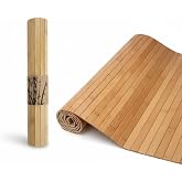 NetMarkt L&uuml;ks Bambu Banyo Paspası & Mutfak Matı | Kaydırmaz Tabanlı, Suya Dayanıklı | &Ccedil;amaşır Makinesi &Uuml;st&uuml; Dekoratif &Ouml;rt&uuml; Ol