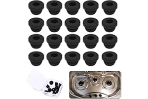 PACUM Conductos de Goma 20 Piezas Pies de Goma Pies de Goma Oxidados Compatibles para Estufa de Gas Gomas para Parrilla de Cocina Compatible con Dometic, Smev, Thetford Y Varillas de 5 mm Cocinas A Gas