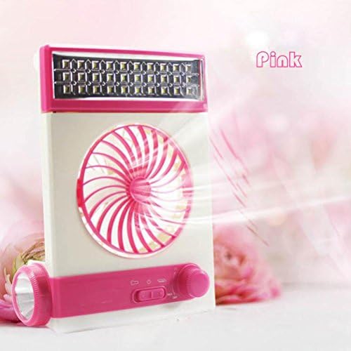 WF Solar Small Fan Led Light Fan Multi-Function Small Fan , Pink,pink
