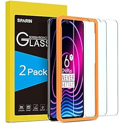 SPARIN [2-Pack Cristal Templado OnePlus 6T, Protector Pantalla OnePlus 6T, Vidrio Templado con [2.5d Borde Redondo] [9H Dureza] [Alta Definicion] para OnePlus 6T