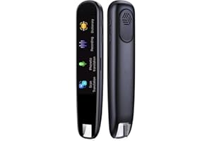 AFGQIANG 116 Language Translation Scanning Reading Pen,Upgraded Translation Scanning Pen,Mobile Scanner Translator,Scan Reader Pen,Smart Voice Translator Pen,for Meetings Travel Learning- (Black)