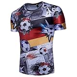 LuckyGirls Camisetas Hombre Originales Estampado de Fútbol Verano Manga...