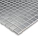 Produktbild Metall Niro Mosaik Fliese glatt, matt und beschichtet, 30cm x 30cm x 8,5mm pro Blatt, Mosaikquadrate 2,2 x 2,2cm