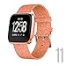 Produktbild bloatboy Woven Fabric Ersatzarmband Armbänder für Fitbit Versa Lite Uhrenarmband (Orange)