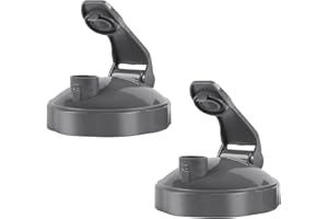 AUMUA Drinking Lid Flip Top Compatible with NutriBullet 600w/ pro 900 Watt Electric Blender, Nutribullet Smoothie Maker Accessories Replacement Parts Cup Lid to Go (Pack of 2, Grey)