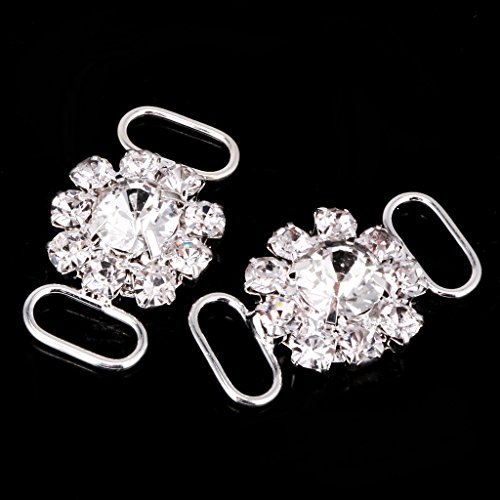 MagiDeal 10 Stück Blumenform Kristall Bikini Stecker Wölbung Link Für Bademode - 5