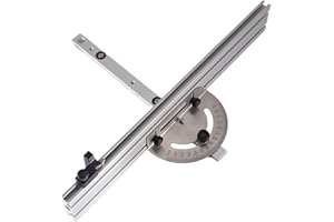 Gralara da banco Mitra Gauge Mitra Saw Goniometro Piastra angolare Righello con arresti ad angolo multipli Mitra Gauge di precisione in lega di alluminio, 415 mm