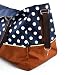 Premium Quality Multi-function Baby Diaper Nappy Changing Bag Mummy Handbag Shoulder Bag Blue Polka Dot - 6 PCS Set
