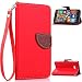 Produktbild Nokia Lumia 930 Lederoptik PU Leder Hülle (Frei 2 in 1 Ball Touch Pen) CaseHome Nature Blatt Etui Magnetverschluss Stil PU-Leder Brieftasche [Standfunktion] Deckel Klapptasche Schale Flip Foliant Schützende Haut Hüllen Mit Wallet Kartenfach Magnetverschluss Standfunktion Handytasche Taljereep Lanyard Strap Tragen Folio Tasche Schutzhülle(Rot Color)