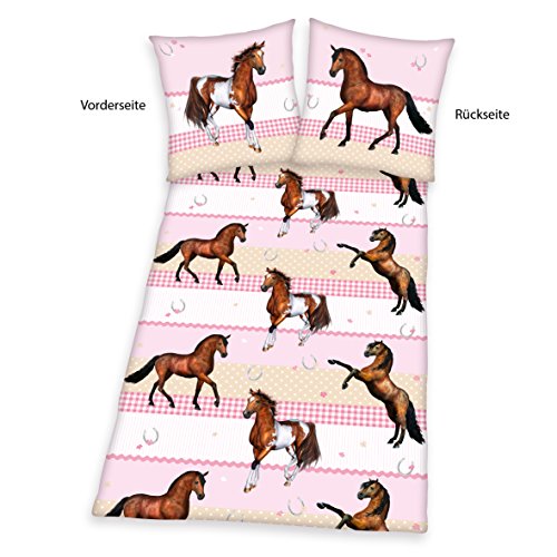 Herding 445736050 Bettwäsche Young Collection Pferde, Kopfkissenbezug: 80 x 80 cm und Bettbezug: 135 x 200 cm, 100 % Baumwolle, Renforce - 2