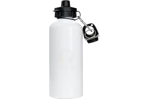 MR.R Sublimazione Vuoti Bianco Sport Bottiglia di Alluminio Portatile Due Cime Bottiglia 600 ml per la Stampa di Trasferimento di Calore