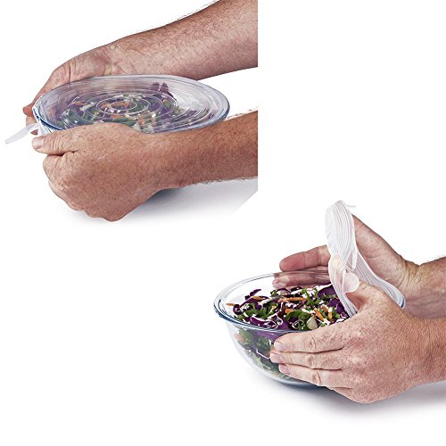 Wiederverwendbare Deckel für Schüsseln Set von 6 und Food Huggers Silikon Food Savers Set von 4 - 5