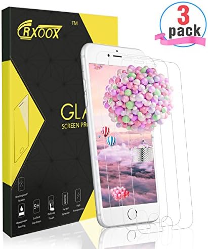 3-Unidades Protector de Pantalla para iPhone 7 Plus,Cristal Vidrio Templado Premium,9H Dureza,Resistente a Golpes ,Arañazos,Alta Definición,Tacto Sensible y Suave
