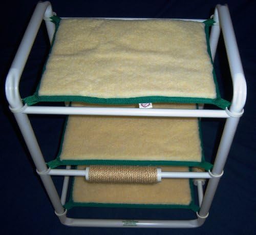 Rover Company 3-Level Cat Hammock Pet Bed, Green Trim