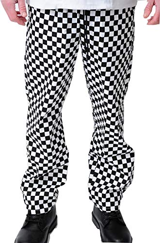 Mcintyre Unisex-Adult Poly Cotton Classic Professional Chef Trouser, X-Large, Black/White