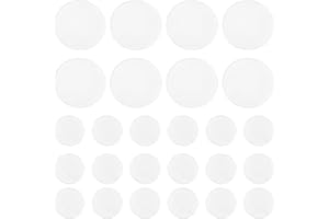 Be In Your Mind Lot de 68 bagues antidérapantes en silicone souple et transparent avec adhésif pour modèles de patchwork, règle de couture 25 mm et 15 mm