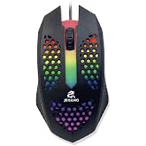 HEARTZ Kablolu Mouse, RGB LED Işıklı, Gaming Oyun Uyumlu Mouse, 1600 DPI, 4D Optik Sens&ouml;r, Ergonomik Tasarım, Siyah Tak Kulla