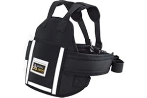 Jolik Harnais Securite Enfant Moto, Réglable Ceinture Moto Enfant avec Poche, Matériau Respirant Réfléchissant en Noir