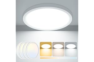 ZEMTY [ 4 Pack] 15W 1800LM LED Ceiling Light, Bathroom Lights Ceiling 3000K/4000K/6500K, IP44 Waterproof, Ultra Thin Round Flush Ceiling Light for Bedroom,Kitchen, Living room,Toilet,Utility Room 18cm