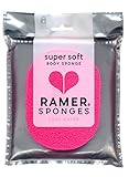 Ramer Shower Sponge - SUPER SOFT BODY SPONGE SMALL (RUBY)