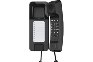 ‎GIGASET Gigaset Desk 200 - Schnurgebundenes platzsparendes Telefon mit elastischem Kabel - 10 Kurzwahleinträge - Wahlwiederholung - MFV- oder Impulswahl einstellbar, schwarz [Deutsche Version]