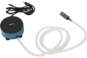boxtech Aquarium Air Pump for Tank – Oxygen Aerator Pump Bubbler Kit with Air Stone, Airline Tubing for 1.5-7 Gallon Mini Fish Tank