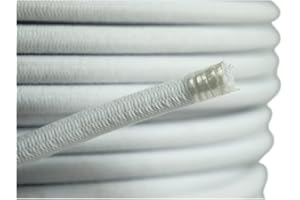 KALEMBAL Sandow élastique Blanc Professionnel 9mm (Rouleau de 20 mètres) - Anti-UV - Très résistant