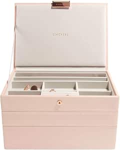 Stackers Petite s En Rose Pâle Beige Stackers Boîte à Bijoux Classique En Rose Pâle Boîte à Bijoux De Voyage