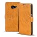 Produktbild Samsung Galaxy A3 2017 (A320 F) Bookstyle Hülle,Conie Mobile Handytasche Wallet Tasche PU Leder Schutzhülle Klapptasche, Kartenfächer, Book Case in Gelbbraun