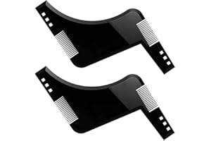KAIRUIERD Beard Shaper Just for Men Beard Styling Template Shaping Tool for Facial Hair Hairline Perfect Symmetric Lines and Trim (2 PCS)