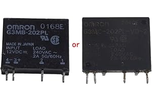 BIlinli Nuovo relè a Stato Solido G3MB-202PL DC-AC PCB SSR in 12V DC out 240V AC 2A