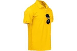 JACKETOWN Men Polo Shirt Short Sleeve Breathable Tennis Shirt Summer Tshirts Men Button Front Polo Shirts Casual Sport Shirt Basic Regular-Fit Golf