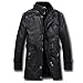 Winmate new Mens Leather Biker Jacket Black Vintage Look Biker Style Crinkle Retro Jackets Coats Black L to 3XL
