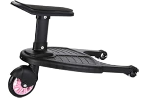 XJYMCOM Buggy Board with seat connectors Kiddy Boards Kids Pram Stroller Board Removable and Assembling (Blue)