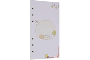 Zelten 40 Sheets 80 Pages Colorful Loose Leaf Punched Paper Refills Paper for 6 Hole Binder Personal Organizer Diary Notebook Refillable Planner (A6, Puff Blank)