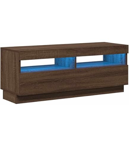 Mobile TV Con Luci LED RGB - Design Moderno, Ampio Storage, Legno Multistrato Resistente - Foto 7