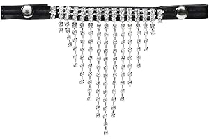 Panduro Hobby Horse Accessoires Bandeau avec de magnifiques strass suspendus pour chevaux de bataille et de loisirs Noir