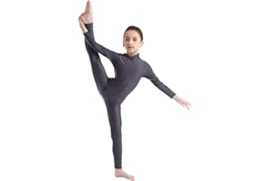 Freebily Body Ginnastica Artistica Bambina Maniche Lunghe Ballerina Vestito Danza Classica Balletto Tuta Sportiva Invernale Jumpsuit Pagliaccetto Tutine Dancewear