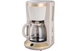 Russell Hobbs Filterkaffebryggare [1,25L, 1100W] Brontë Stone (WhirlTech-teknologi, Droppstopp, Varmhållning, Glaskanna, Vatt