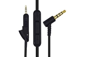SAIPOMOR QC15 Ersatzkabel für Audio-Verlängerungskabel mit Mic- und Lautstärkeregler kompatibel Bose QuietComfort 15 / QC15 / QC2 Kopfhörer AUX-Kabel