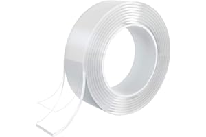 smart by Leviatan Taśma Nano Dwustronna 3 m x 3 cm – Przezroczysta, Usuwalna i Wielokrotnego Użytku – Supermocna Taśma Klejąca do Domu i Biura