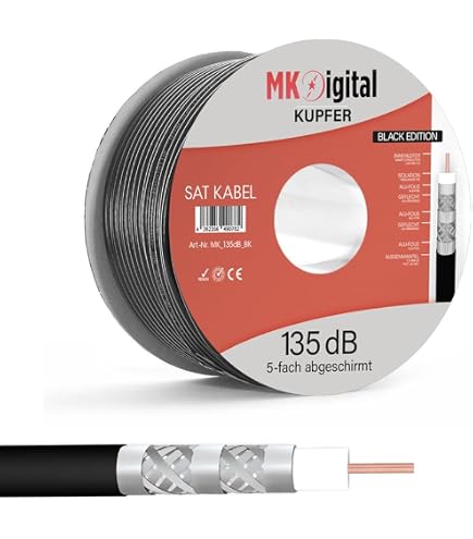 ARLI 20m Koaxialkabel Sat Antennen Kabel