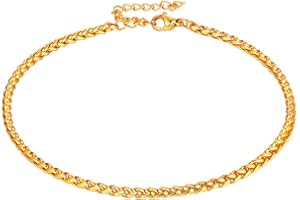 FaithHeart Chaine de Cheville Femme,Bracelet de Pied Plaqué Or en Acier Inoxydable,Maille Figaro/Cubaine-Cheville Chaine Ajustable 20 à 27 cm,Bijoux de Plage Été Vacances pour Femmes Hommes Filles