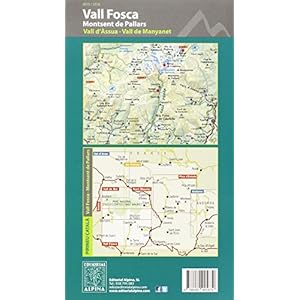 Vall Fosca-Montsent de Pallars, mapa excursionista. Escala 1:25.000. Editorial Alpina. (Mapa Y Guia Excursionista)