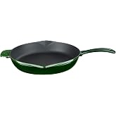 Lava Metal Premium Serisi - D&ouml;k&uuml;m Kızartma Tavası, Yuvarlak, 28 cm, Majolik Yeşil