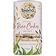 Biona Organic Unsalted Rice Cakes, 100g - 100% Organic Wholegrain Brown Rice - Source of Fibre, Naturally Gluten Free - Vegan Snacks and Treats (Pack of 12)